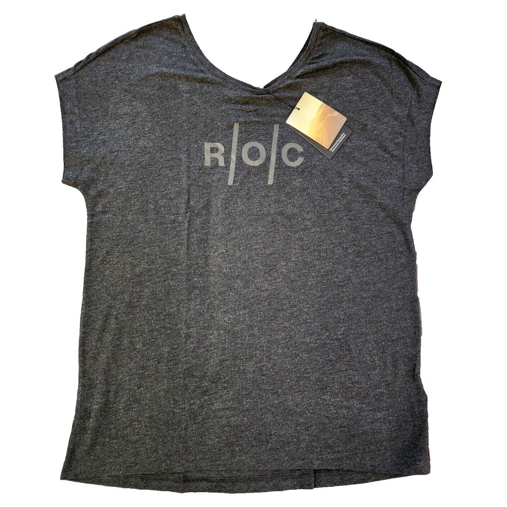 On Cloud® (Women's SMALL) R.O.C™. Run On Clouds T-Shirt in Black - $60